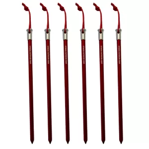 Otimos XL Tent Stakes Aluminium - Red (Pack of 6)